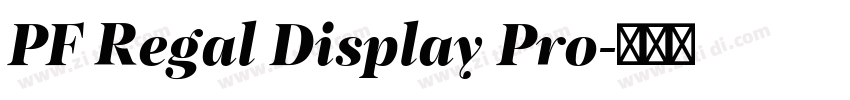 PF Regal Display Pro字体转换